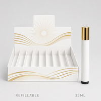 Flacons atomiseurs de parfum vides rechargeables 3,5 ml, bouchon métallique doré, flacon pulvérisateur cylindrique fin en cuivre, vente en gros, logo personnalisé