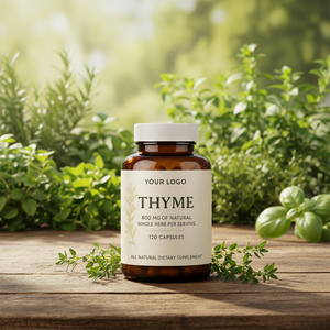 Biologische Tijm <span class=keywords><strong>Capsules</strong></span> 800mg Gedroogde Bladeren Kruidensupplement GMP Fabriekslevering voor Private Label en Aangepaste Verpakkingen - Product Image 1