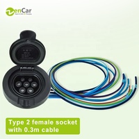 Prise de charge pour véhicule électrique Zencar 32A 7kW 22kW Type 2 femelle avec câble IEC 62196 TUV pour station de recharge de véhicules électriques monophasée ou triphasée
