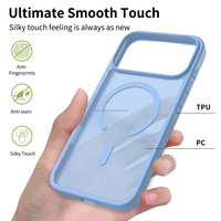 Étui de téléphone mat magnétique résistant aux chocs et à la poussière 2 en 1 TPU PC N52 pour iPhone 18 Pro Max avec bouton de contrôle de la caméra AI