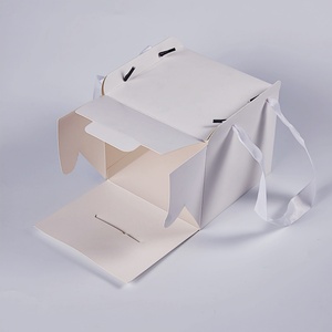 Custom Wholesale Folding White Cardboard Cake <b>Box</b> Recyclable logo Birthday Cake Packaging <b>Box</b> Low Price Custom Printed Cake <b>Box</b> - Product Image 1