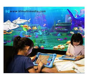 Jeux de peinture interactifs Mural 3D interactif pour enfants Projection de dessin magique AR Projection de dessin animé de poissons d'aquarium - Product Image 5
