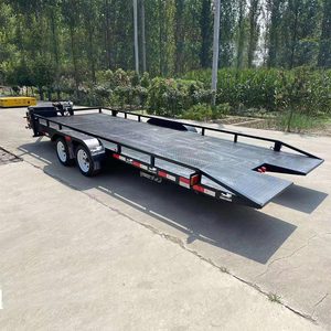 Customizable Car Hydraulic 3 Tonne <strong>Trailer</strong> Low Bed Tilt <strong>Trailer</strong> tandem Car <strong>Trailer</strong> with 12000 Lbs Winch for Sale - Product Image 2