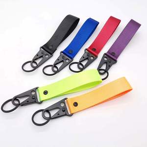 Correa de muñeca Jet Tag de color liso en stock, llavero corto para coches y motocicletas con hebilla metálica de águila - Product Image 1