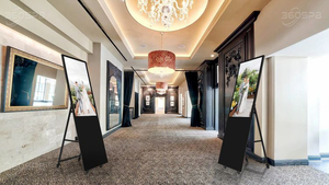 360SPB 55 inç yeni tasarım taşınabilir temperli parlama önleyici LCD dijital tabela kapalı zemin standı dokunmatik ekran asansör reklam - Product Image 5