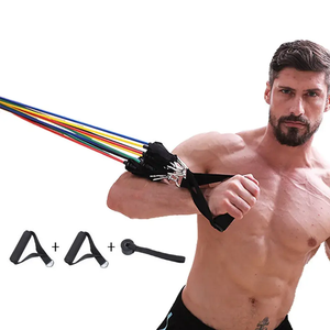 Heavy <span class=keywords><strong>Resistance</strong></span> Exercise Fitness Band Set Hochela tische Toning Tubes für Kraft training in Taschen verpackt - Product Image 4