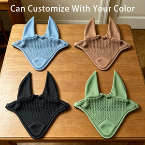 Ensemble assorti d'accessoires équestres écologiques en gros : tapis de selle rembourré, bonnet anti-mouches, cache-oreilles, brosses et bottes pour <span class=keywords><strong>chevaux</strong></span> - Product Image 3