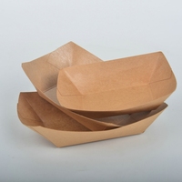 Bac en papier kraft noir jetable pour hot-dogs 1/4 lb frites sushi en conserve pour petites portions et repas