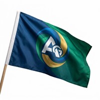 Individuelles Logo Sport-Event Handflagge Fußball Fan Unterstützer Kleiner Stabbanner