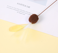 Bâton de chat drôle, jouet de chat avec fourrure de lapin, jouet de chat élastique en acier inoxydable