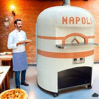 Commercial grand Four Horno Para De a Gaz extérieur charbon de bois rond Napoli grand four à Pizza à gaz gpl naturel électrique 500 c