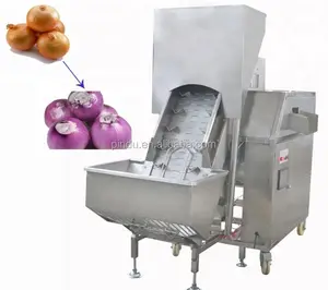 automatic industrial spring onion peeling root stem cutter machine garlic onion peeler dicer machine