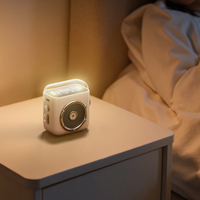 Haut-parleur Bluetooth magnétique rétro avec clip, mini enceinte sonore avec affichage de l'heure numérique, audio HD 5W, batterie 400mAh pour sports de plein air et maison