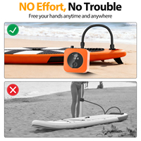 15600mAh 50-Cylinder Portable Air Compressor DC 12V Digital Tire Inflator Kayak Air Bed Car Van Smart Pump Power Bank Plastic