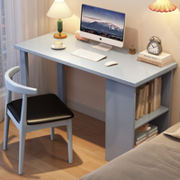 Bureau d'ordinateur en bois massif avec étagères latérales de rangement, table d'étude réversible pour bureau à domicile, vente en gros pour chambre et appartement