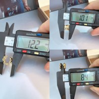 Anting-anting klip emas 18 karat padat AU750 baru 2026, tanpa tusuk, model bunga helix, perhiasan wanita modis