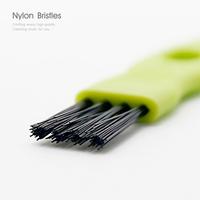 Nettoyeur grattoir pour clavier et cuisine, brosse de nettoyage pour ordinateur, grattoir anti-poussière 2-en-1, en plastique PP, brosse en nylon de 110 mm de longueur
