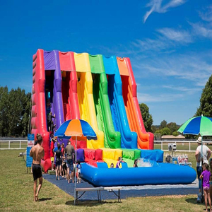 Tobogan-castillo hinchable para fiestas al aire libre, hinchable, para saltar, de doble cara, en seco - Product Image 5