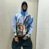 Fabricants de vestes Shell, coupe-vent tissé personnalisé, streetwear, coupe-vent d'extérieur, impression intégrale, veste imperméable pour homme