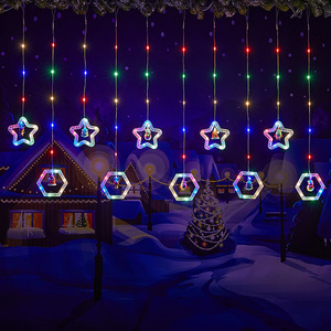 Guirlande lumineuse à <span class=keywords><strong>LED</strong></span> pour décoration <span class=keywords><strong>de</strong></span> Noël, guirlande lumineuse, étoiles, bonhomme <span class=keywords><strong>de</strong></span> neige, père Noël, décoration intérieure, fête, vacances - Product Image 6