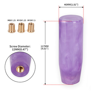 Car Gear <b>Knob</b> Resin 12cm Purple Ergonomic <b>Shift</b> Head For Manual Transmission - Product Image 2