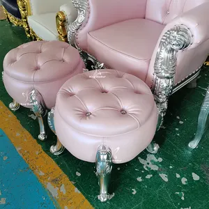 Tabouret de salon de beauté pour pédicure et spa, mobilier de bar avec des ongles, chaise de maître, rose, accessoire de beauté