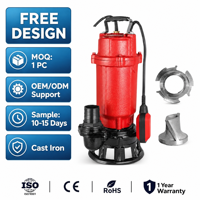 Pompa Penggiling Limbah Submersible Besi Cor Kaislen WQG370 0.5HP 370W Pompa Pemotong Air Limbah Portabel Kontrol Otomatis Penuh
