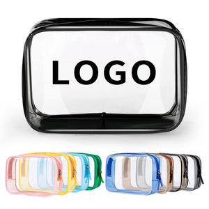 Wholesale Custom Transparent Cosmetic <b>Bag</b> Cases PVC Travel Toiletry <b>Bag</b> <b>for</b> <b>Women</b> Promotional Gifts Cosmetic <b>Pouch</b> with logo - Product Image 1