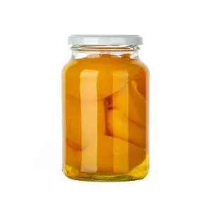 Pot de nourriture 600ml 20oz Confiture ronde Salade en conserve Pickle Food Honey Glass Storage Jar avec anneau scellé
