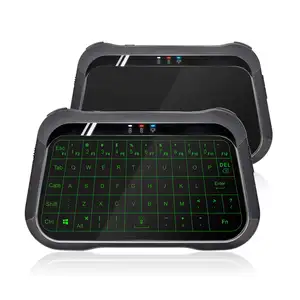 T18 keyboard lampu latar 2.4G, papan ketik nirkabel T18 mini wireless air tetikus remote control kompatibel dengan TV Box compute