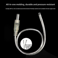 Câble de connexion LED transparent personnalisé en gros, 5,5 mm, mâle-femelle, courant 5A, alimentation CC pour chauffage aérien