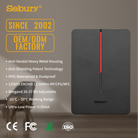 Lecteur RFID NFC double fréquence IP65 anti-effraction en alliage de zinc, Wiegand 125KHz EM 13.56MHz, pour système de contrôle d'accès