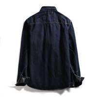 Bluedot LOGO personnalisé hommes manteau grande taille veste en jean décontractée pour hommes hiver bleu foncé printemps chemise vestes