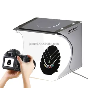 Hot selling PULUZ Light Box 20cm 550LM LED photo studio light box with 6 Color photography accessories backdrop