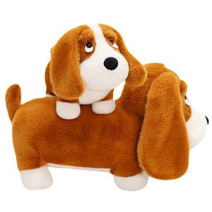Almohada de peluche de perro Basset Hound de cuerpo largo, orejas grandes y suaves, peluche agradable al tacto para decoración de cojines de sofá. - Product Image 2