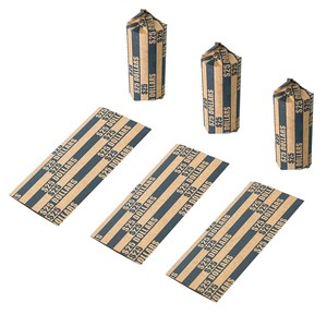 Envoltorios para Monedas de 25 Dólares, Color Gris con Rayas, Papel Kraft Premium, Codificación por Colores ABA, para Manejo de Monedas en Bancos y Comercios - Product Image 2