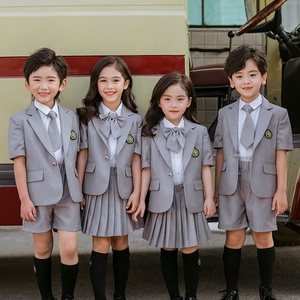 Uniforme scolaire coréen japonais pour enfants, pour filles et garçons, costume, veste, jupe, short plissé, vêtements, cravate, ensemble, tenue, sur mesure - Product Image 2