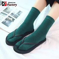 Tongs à bout fendu pour hommes, couleur unie, sur mesure, chaussettes Ninja