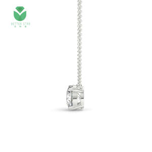 Collar de Diamantes con Forma de Corazón en Oro Blanco de 18k, Collar de Cadena de Diamantes - Product Image 5