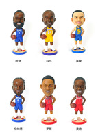 Grosir kustom patung boneka olahraga PVC Bobblehead, patung aksi pemain basket kerajinan Resin kondisi baru