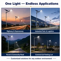 Lampu Jalan LED Tenaga Surya Luar Ruangan Lanxing 40W 60W 80W 100W 120W IP66 All in One, Layanan OEM ODM Lengkap