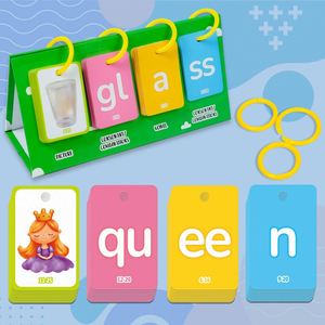 Juguete Educativo de Ortografía para Preescolar y Jardín de Infancia, Kit de Tarjetas de Palabras para Escritorio, Tabla de Bolsillo, Juego de Construcción de Palabras - Product Image 3