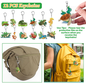 Artículos de Fiesta Temática de Reptiles de Pantano: Pulsera, Llavero, Pin, Pegatina, Juguete Elástico y Pegajoso, Regalo y Recuerdo - Product Image 3