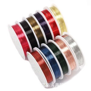Fil de cuivre coloré 0,3-0,4 mm pour la fabrication de bijoux et la création de perles, matériaux en gros - Product Image 2