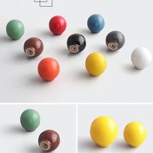 BAOCHUN gekleurde keramische kastdeurknoppen, eenvoudige kledingkastladeknoppen, enkelvoudige gat meubelknoppen - Product Image 6