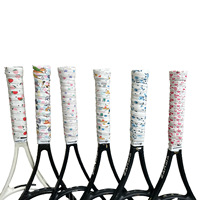 Vente chaude motif personnalisé Pickelball Tennis surgrip collant anti-dérapant Pu sur poignées pour accessoire de Badminton Padel