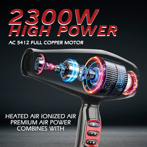 ไดร์เป่าผมระดับมืออาชีพ Dsp 2000W กำลังสูง พร้อมหัวกระจายลมและหัวเป่าแบบพุ่ม สำหรับใช้ในบ้านและร้านตัดผม - Product Image 3
