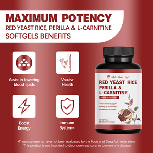 Капсулы с красным рисом, периллой и L-карнитином, натуральная растительная добавка для поддержки сердечно-сосудистой системы и уровня холестерина - Product Image 5