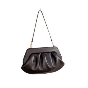 Sac à bandoulière plissé en cuir pleine fleur – Finition vernie mate | Silhouette élégante d'inspiration vintage - Style européen - Product Image 1