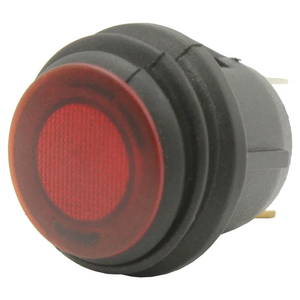 Interruptor Basculante Redondo Impermeable de 12V 20A con 3 Pines e Iluminación LED Roja para Barcos, Embarcaciones y Motocicletas - Product Image 1